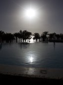 Fotograf egypten pool sol dimma palm hav